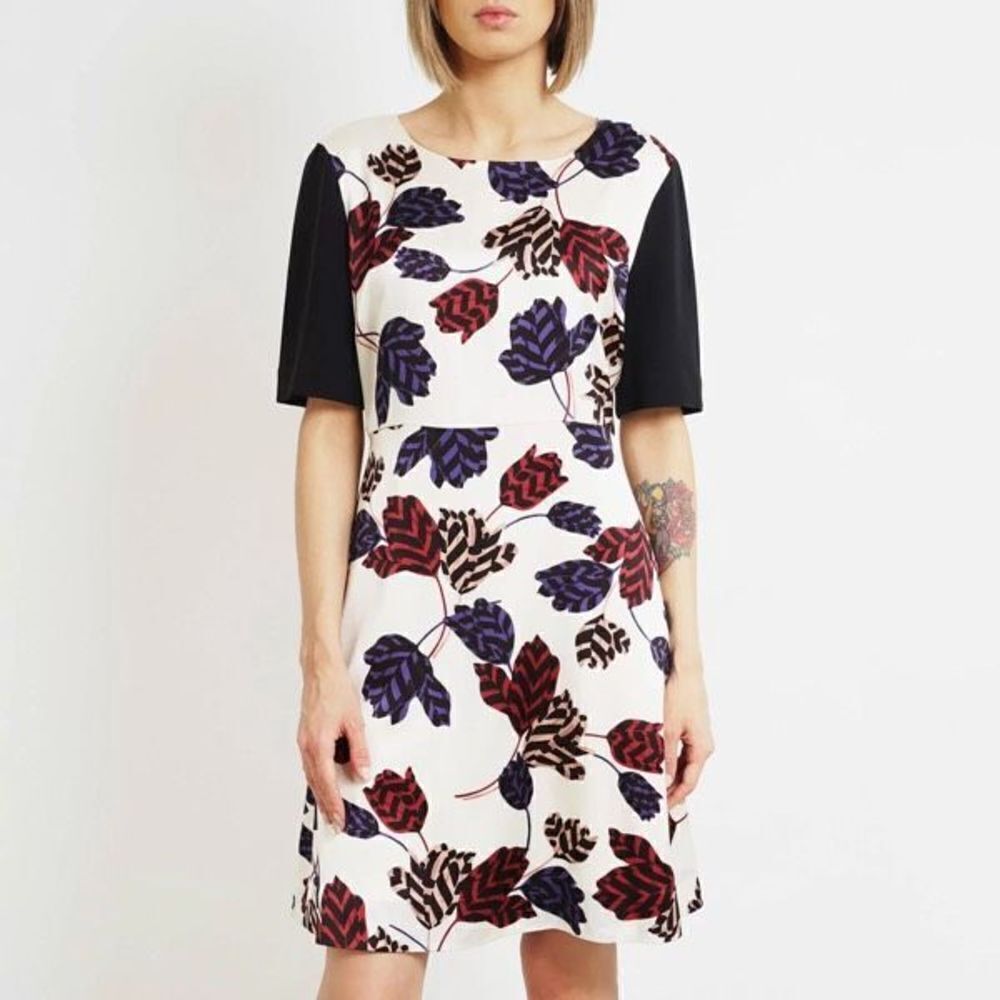 Marc by‎ Marc Jacobs Women's Floral Print Lined Mini Dress Multi-Color Size 2